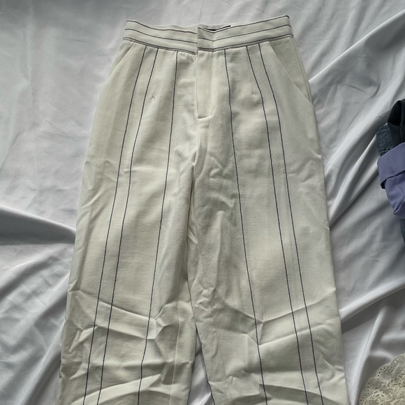 White Straight Leg Pants - Picture 2 of 4